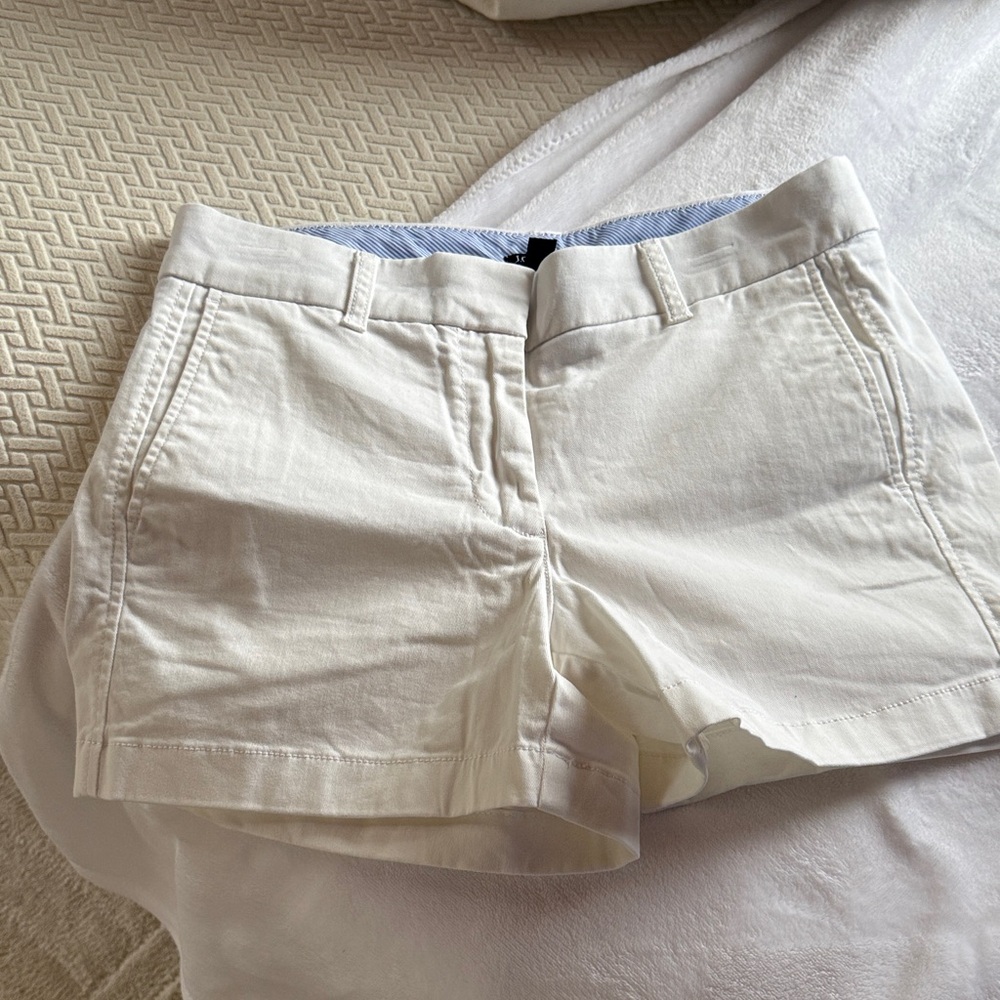 J. Crew White Cotton Shorts